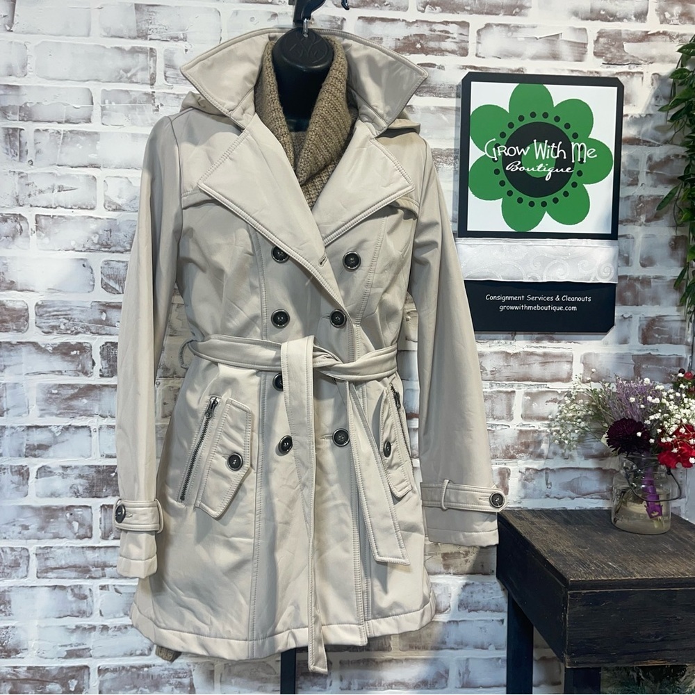 Cato Women's Light Gray Trench Coat small
